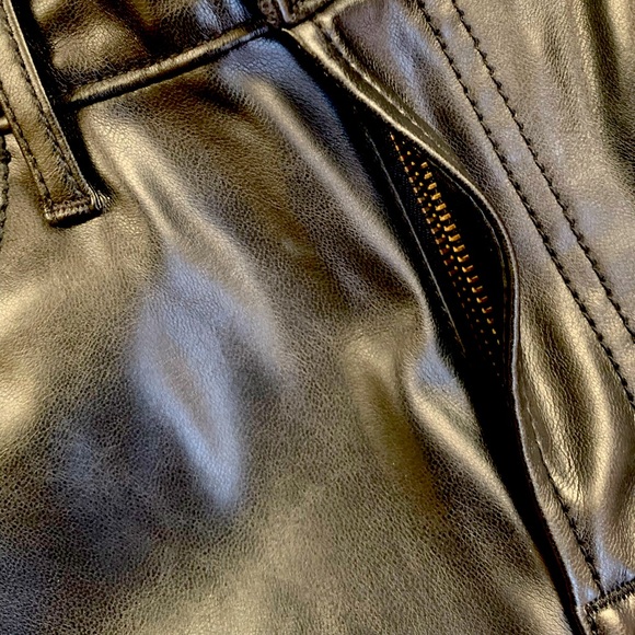 GAP Girl’s 14 Slim Black Vegan Leather Pants - Picture 5 of 10